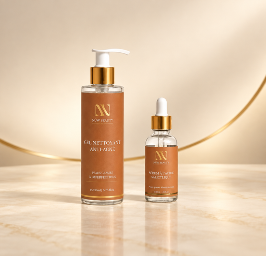 Duo Anti-Acné NÜW BEAUTY avec Gel Nettoyant et Sérum Salicylique