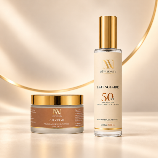 Duo Protection NÜW BEAUTY avec Gel-Crème et Lait Solaire SPF50