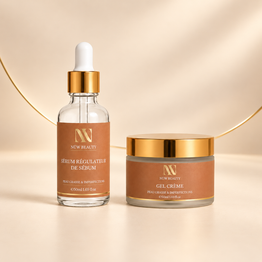 Duo Régulation Sébum NÜW BEAUTY avec Sérum Régulateur et Gel-Crème